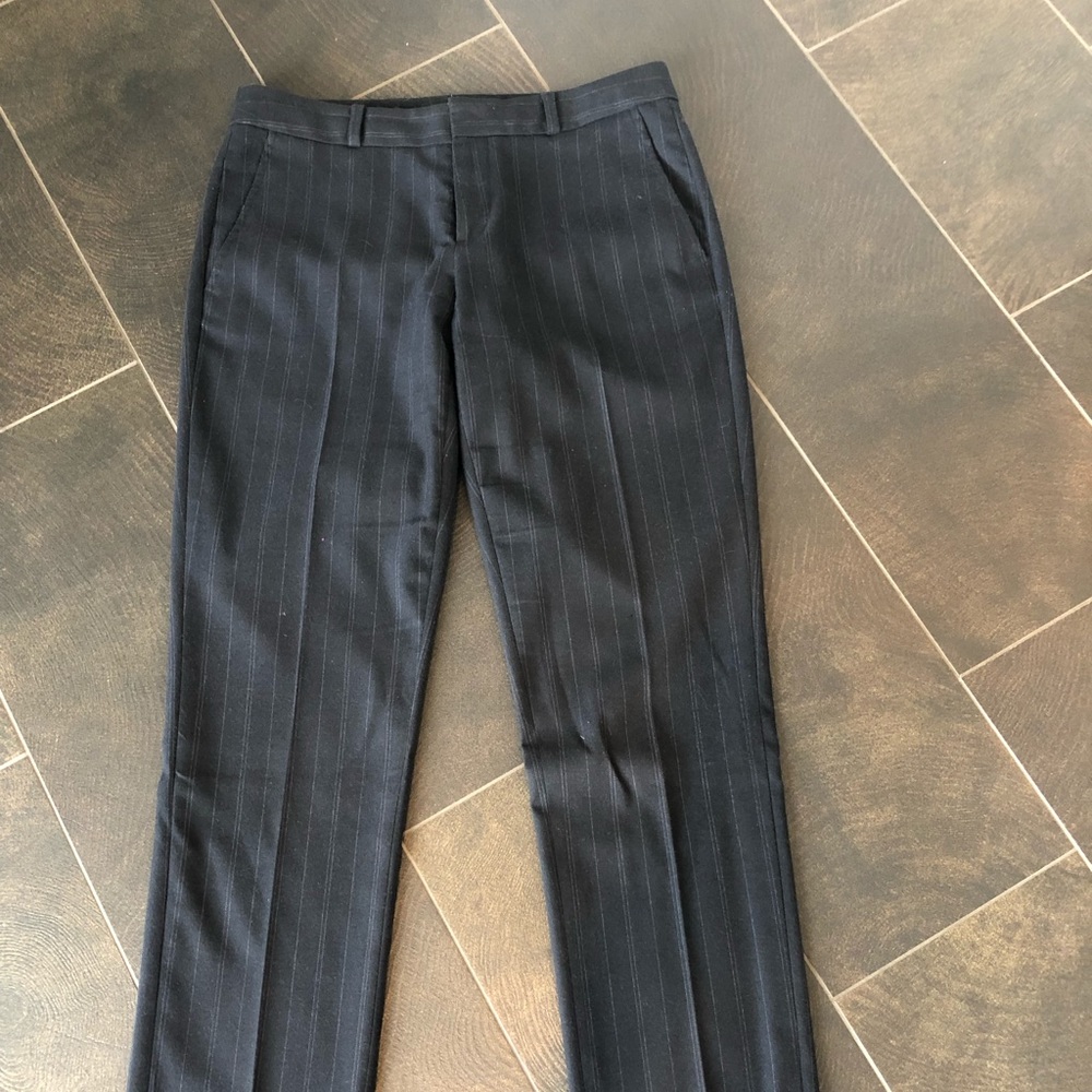 Banana Republic navy pinstripe trouser pant